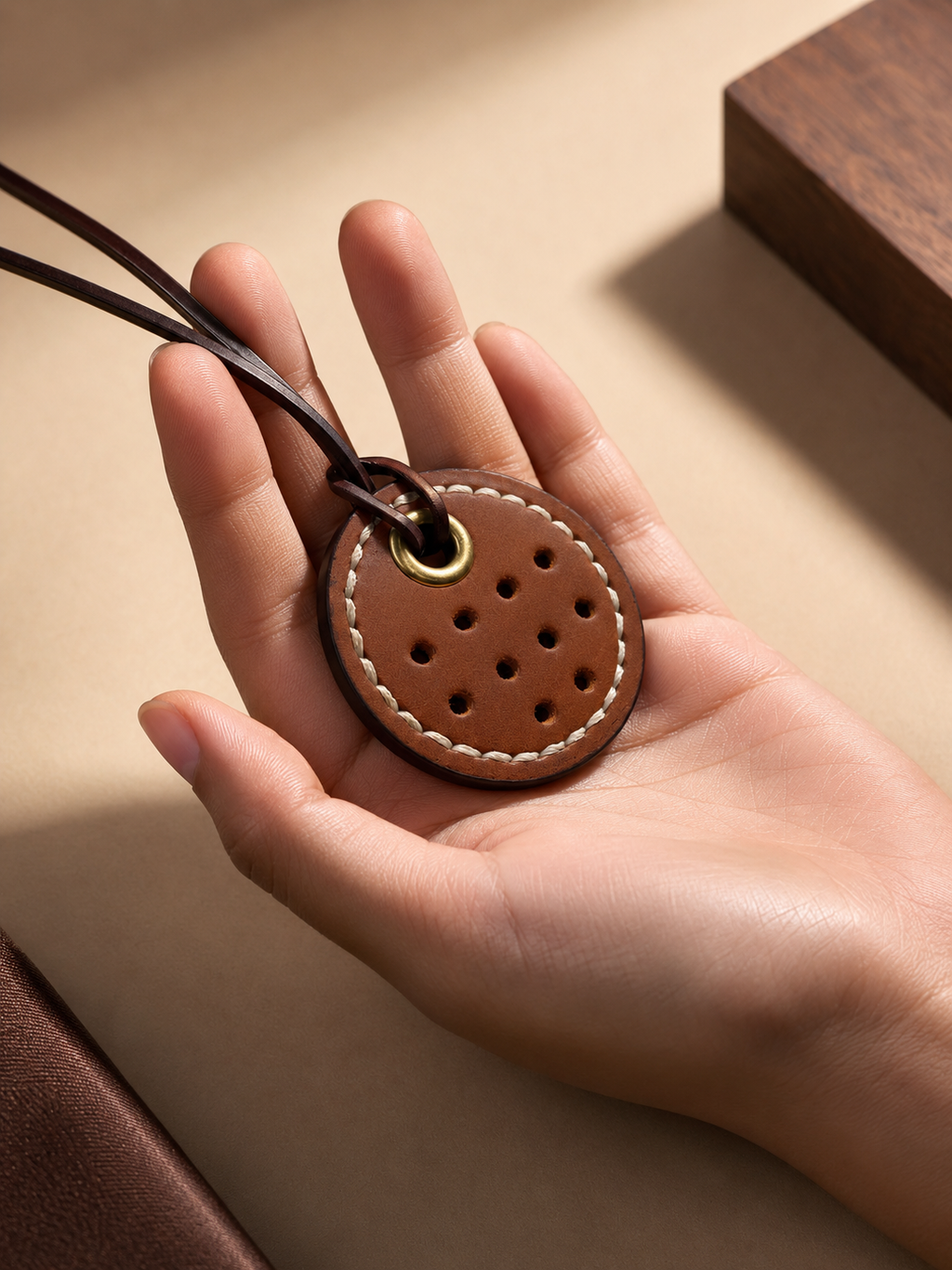 Leather Disc Scent Pod