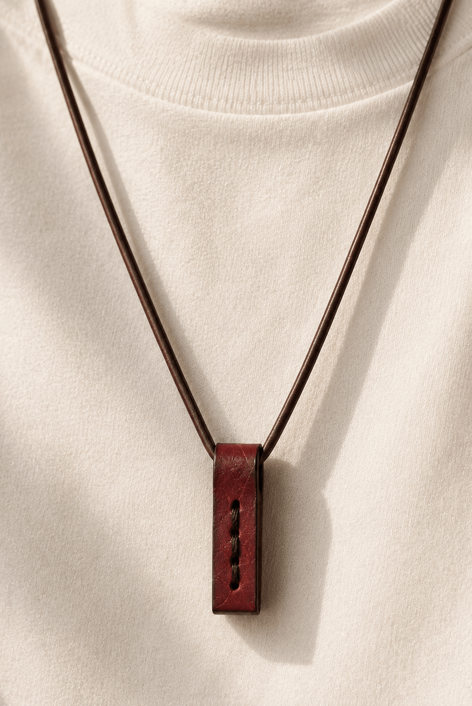 Leather Pendant Single Stitched