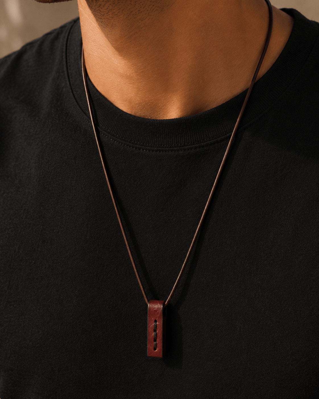 Leather Pendant Single Stitched