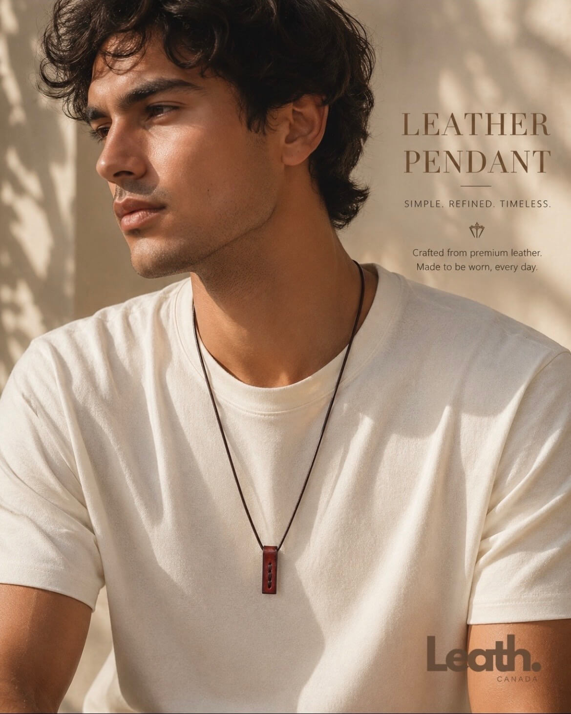 Leather Pendant Single Stitched