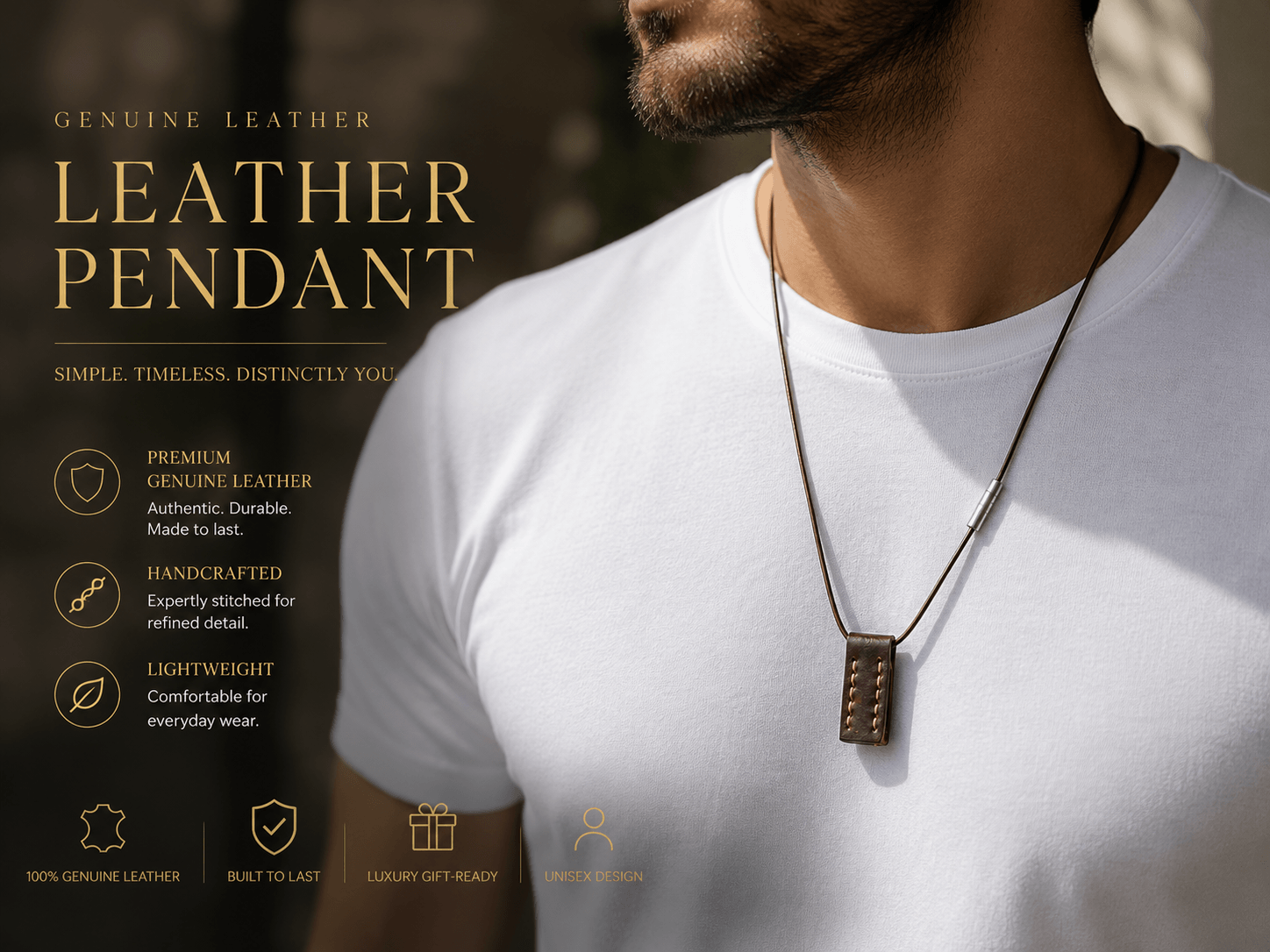Leath Leather Pendant